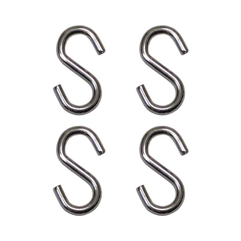 Tri Surge S Hook - Marine Grade 316 Stainless Steel 1.56" Long, 5/32" Thick Metal Hook for Hanging and Utility Use (4) S-Gancho - Image 1